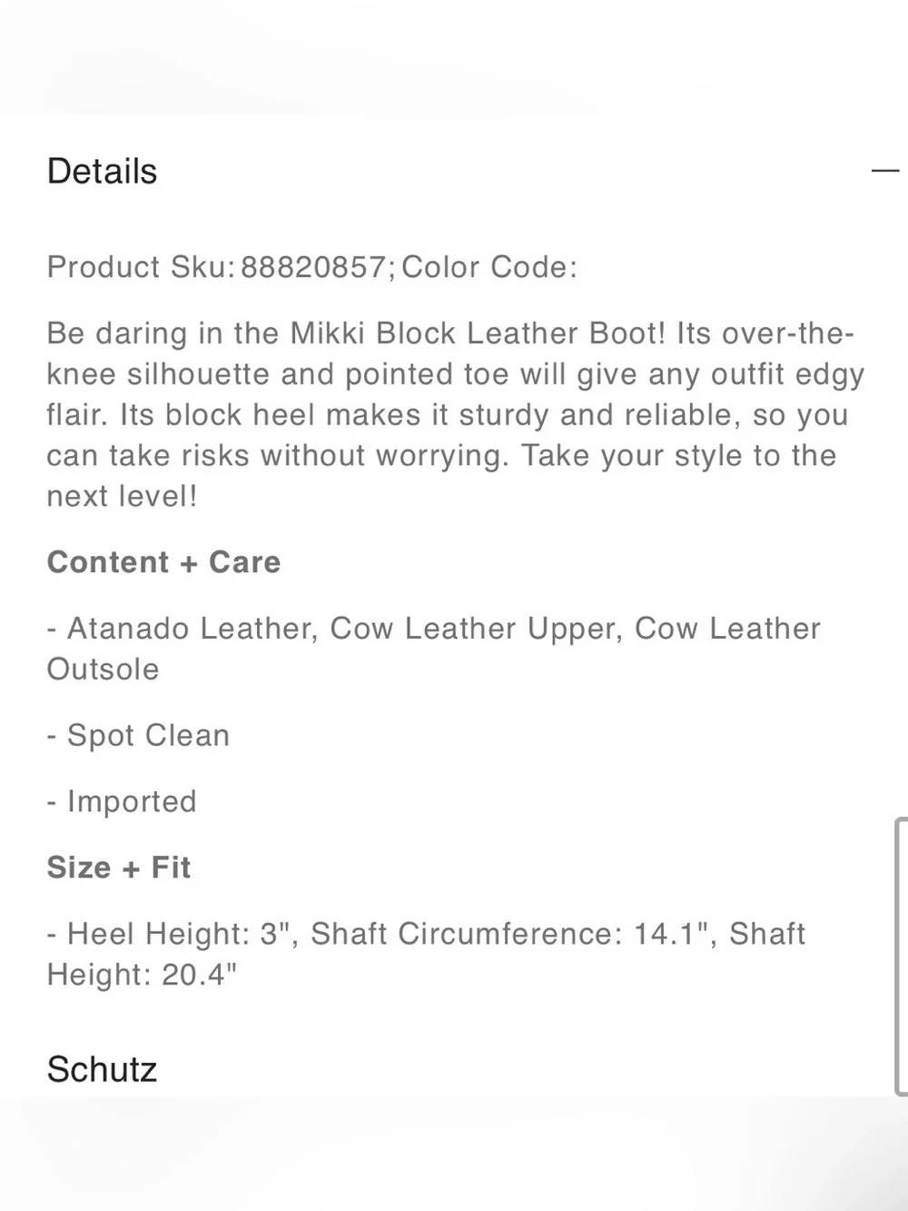 Schutz Mikki Black Leather Over The Knee Tall Block Heel Boots Size 9.5 NEW